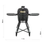 Barbecue Kamado céramique charbon, NATERIAL Little Drago, noir, diam.34 cm, avec housse