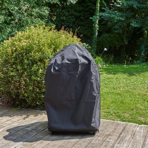 Barbecue Kamado céramique charbon, NATERIAL Little Drago, noir, diam.34 cm, avec housse