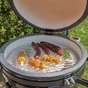 Barbecue Kamado céramique charbon, NATERIAL Little Drago, noir, diam.34 cm, avec housse