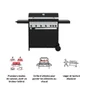 Barbecue gaz b700 6+1 br 18kw 5 grilles