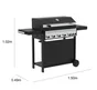 Barbecue gaz b700 6+1 br 18kw 5 grilles