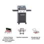 Barbecue gaz NATERIAL Kenton II, noir / gris / argent