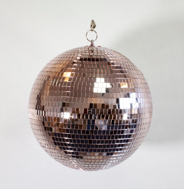 Boule à facettes DISCO-30ROS, rose or ARIANE l.30 x H.30 cm