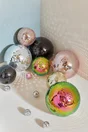 Boule à facettes DISCO-30ROS, rose or ARIANE l.30 x H.30 cm