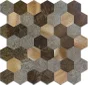 Credence adhesive wall tiles premium hexagone brun 29,7x29,2 d-c-fix