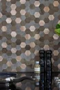 Credence adhesive wall tiles premium hexagone brun 29,7x29,2 d-c-fix