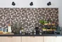 Credence adhesive wall tiles premium hexagone brun 29,7x29,2 d-c-fix