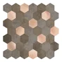 Credence adhesive wall tiles premium hexagone brun 29,7x29,2 d-c-fix