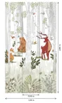 Papier peint panoramique Animal kingdom multicolore l.159 x H.280 cm