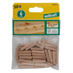 Lot De 50 Tourillons Diam.6 X 30 Mm Wolfcraft