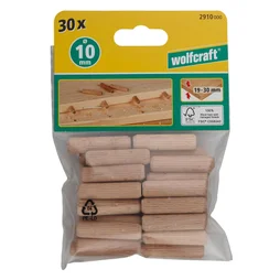 Lot De 30 Tourillons Diam.10 X 40 Mm Wolfcraft
