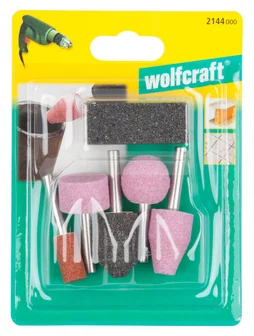 Lot De 5 Meules + Pierre De Décrassage Wolfcraft