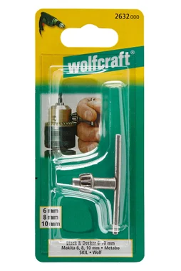 Clé Mandrin Porteur Autoserrant Cylindrique Wolfcraft 2632000, Diam.10 Mm