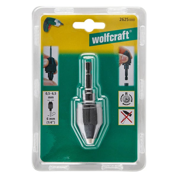 Mandrin Autoserrant Hexagonal Wolfcraft 2625000, Diam.0.5-6.5 Mm