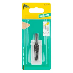 Râpe / lime cônique pour perceuse, WOLFCRAFT, adapté pour bois diam. 5 -35 mm