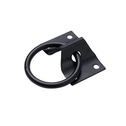 Platine avec anneau acier noir diamètre 7mm 45x70mm, STANDERS