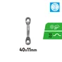 Etrier inox a2 entraxe 11mm pour vis diamètre 3mm, STANDERS