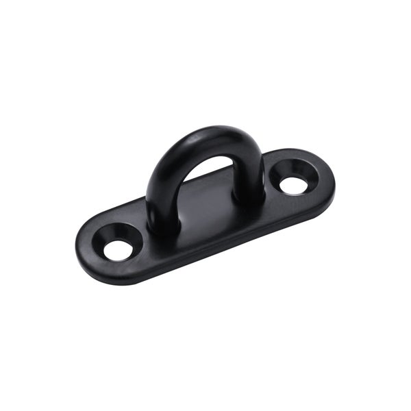 Platine à oeil acier noir diamètre 5mm 45x15mm, STANDERS