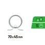 Platine avec anneau acier zingué diamètre 7mm 45x70mm, STANDERS