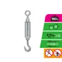 Tendeur œil + crochet acier zingué 190kg pour câble diamètre 8/10mm, STANDERS