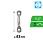 Etrier inox a2 entraxe 17mm pour vis diamètre 5mm, STANDERS