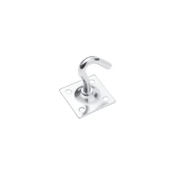 Platine à crochet fixe acier zingué diamètre 8mm 45x45mm, STANDERS