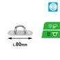 Platine a oeil inox a2 diamètre 8mm 80x26mm, STANDERS