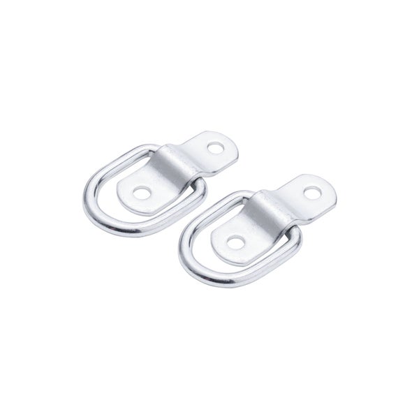 Platine avec anneau acier zingué diamètre 6.4mm 20x54mm lot de 2