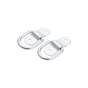Platine avec anneau acier zingué diamètre 6.4mm 20x54mm lot de 2