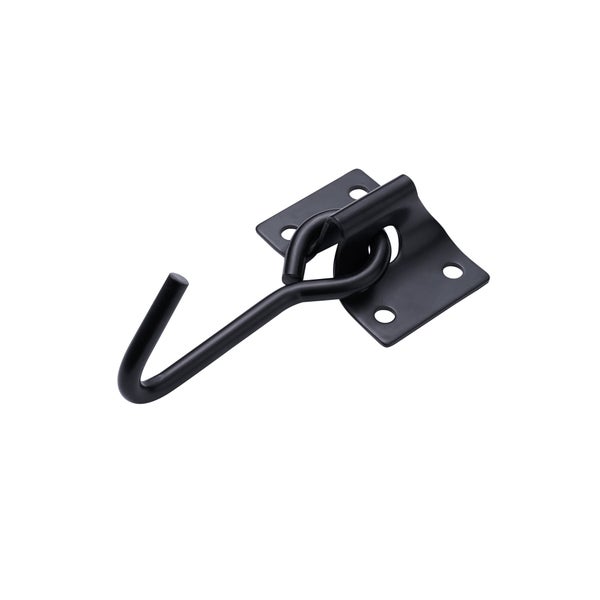 Platine à crochet mobile acier noir diamètre 7mm 66x44mm, STANDERS