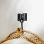 Platine à crochet mobile acier noir diamètre 7mm 66x44mm, STANDERS