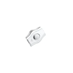 Serre-câble plat 1 boulon acier zingué pour câble diamètre 4mm, STANDERS lot de 2