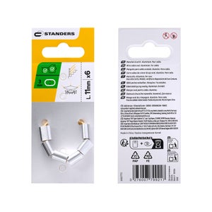 Manchon ovale aluminium pour câble diamètre 3mm x6