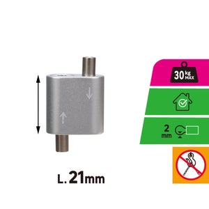 Bloque câble automatique 30kg 2mm lot de 2, STANDERS