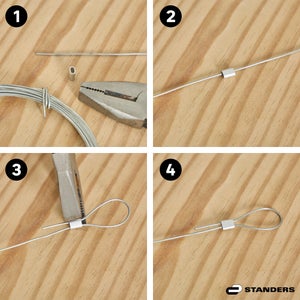Manchon ovale aluminium pour câble diamètre 4mm lot de 4