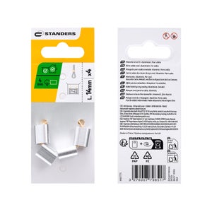 Manchon ovale aluminium pour câble diamètre 4mm lot de 4