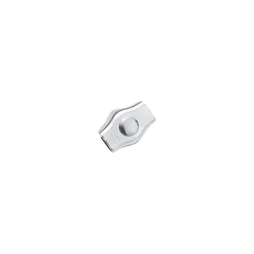 Serre-câble plat 1 boulon acier zingué pour câble diamètre 3mm, STANDERS lot de 2