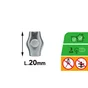 Serre-câble plat 1 boulon acier zingué pour câble diamètre 3mm, STANDERS lot de 2