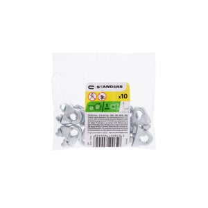 Serre-câble étrier acier zingué pour câble 5mm, STANDERS lot de 10