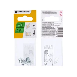 Serre-câble plat 1 boulon acier zingué pour câble diamètre 2mm, STANDERS lot de 2