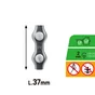 Serre-câble plat 2 Boulons acier zingué pour câble diamètre 2mm, STANDERS lot de 2