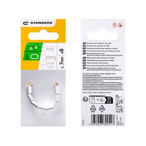 Manchon ovale aluminium pour câble diamètre 2mm x8