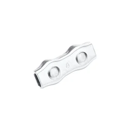 Serre-câble plat 2 Boulons acier zingué pour câble diamètre 4mm, STANDERS lot de 2