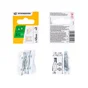 Serre-câble plat 2 Boulons acier zingué pour câble diamètre 4mm, STANDERS lot de 2