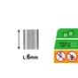 Manchon ovale aluminium pour câble diamètre 1/1.5mm lot de 10