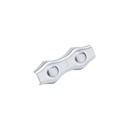 Serre-câble plat 2 Boulons acier zingué pour câble diamètre 3mm, STANDERS lot de 2