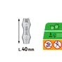 Serre-câble plat 2 Boulons acier zingué pour câble diamètre 3mm, STANDERS lot de 2
