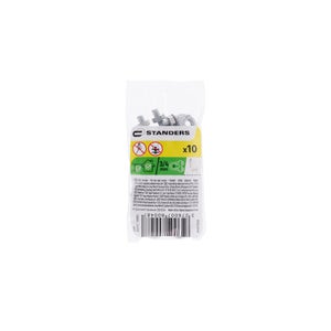 Serre-Câble étrier acier zingue pour câble 3/4mm, STANDERS lot de 10