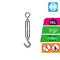 Tendeur œil + crochet inox a2 50kg pour câble diamètre 2/3mm, STANDERS