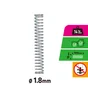 Ressort compression acier galvanisé 14kg 1.8x100, STANDERS